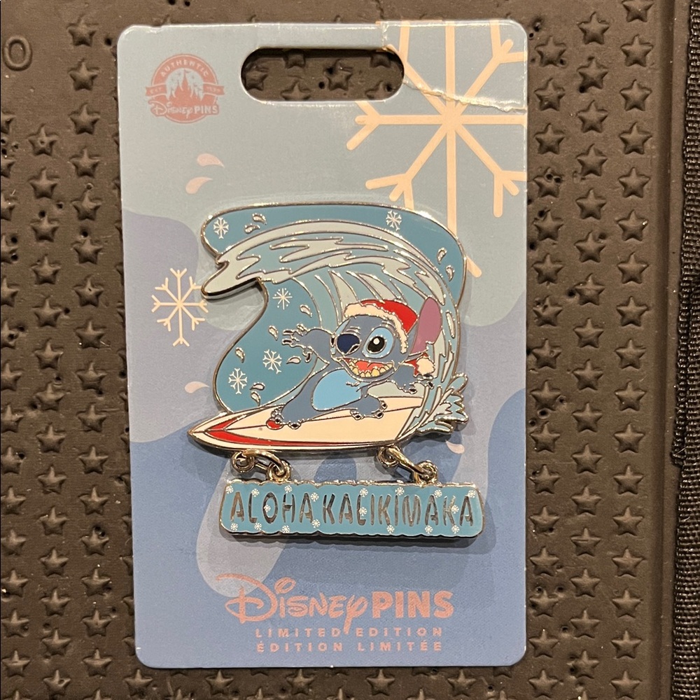 Disney Christmas Lilo Stitch Surfing Aloha Kalikimaka LE 4000 Pin (Msc - 37)